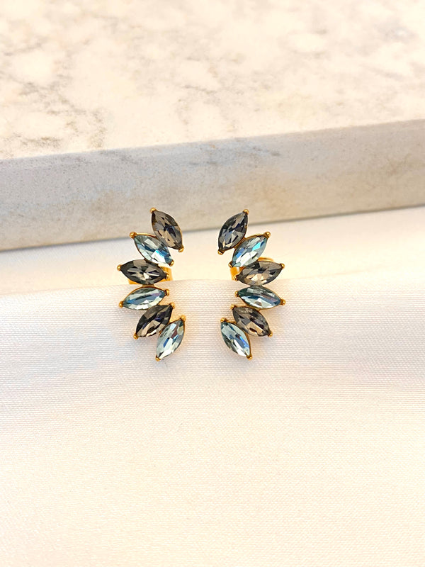 Arete Abanico Cristal Acero