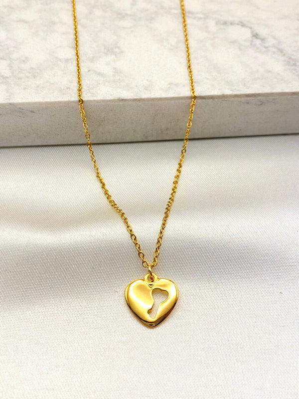 Collar Corazon con Llave