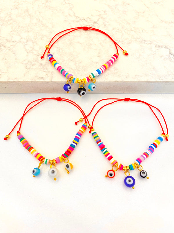 Pulsera Tejida Ojitos