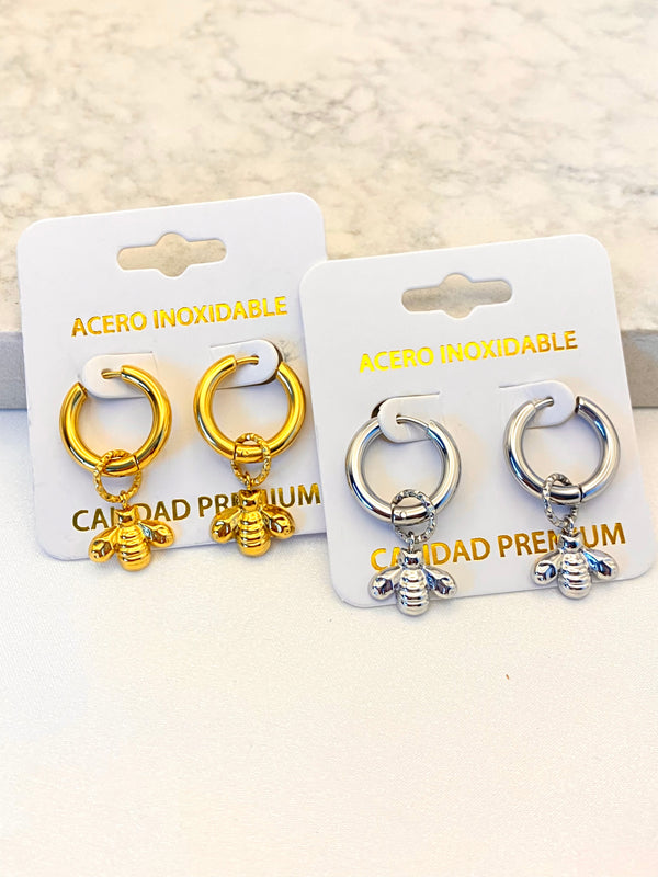 Arracada Abejita Acero