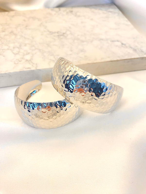 Pulsera Ancha Martillada