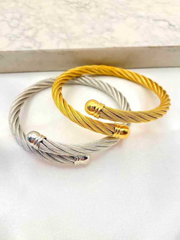 Pulsera Trenzada 6mm Acero XL