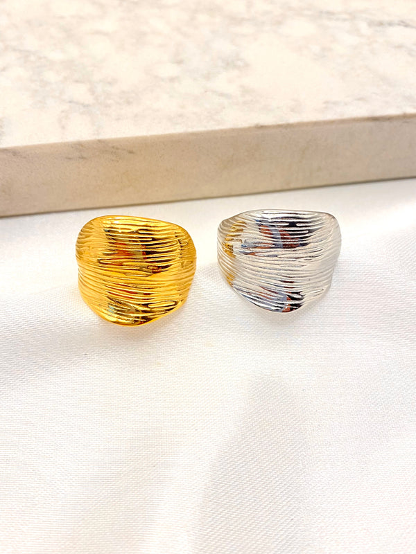 Anillo Texturizado Acero