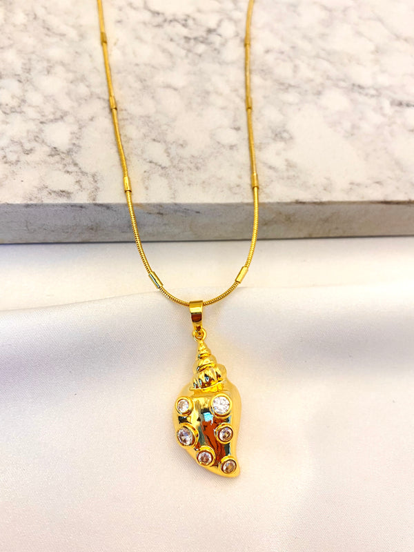 Collar Caracola Cristales