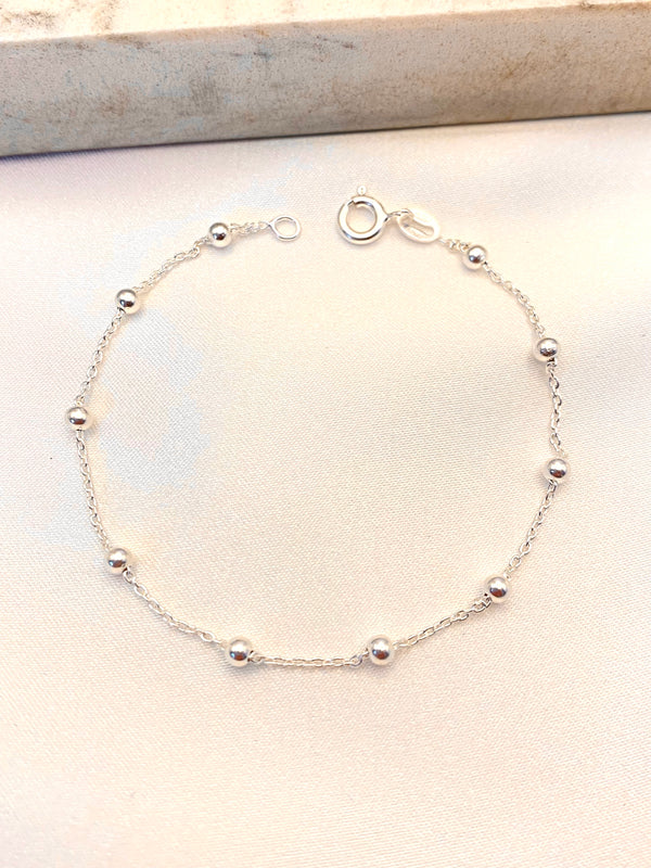 Pulsera 10 Balines Plata