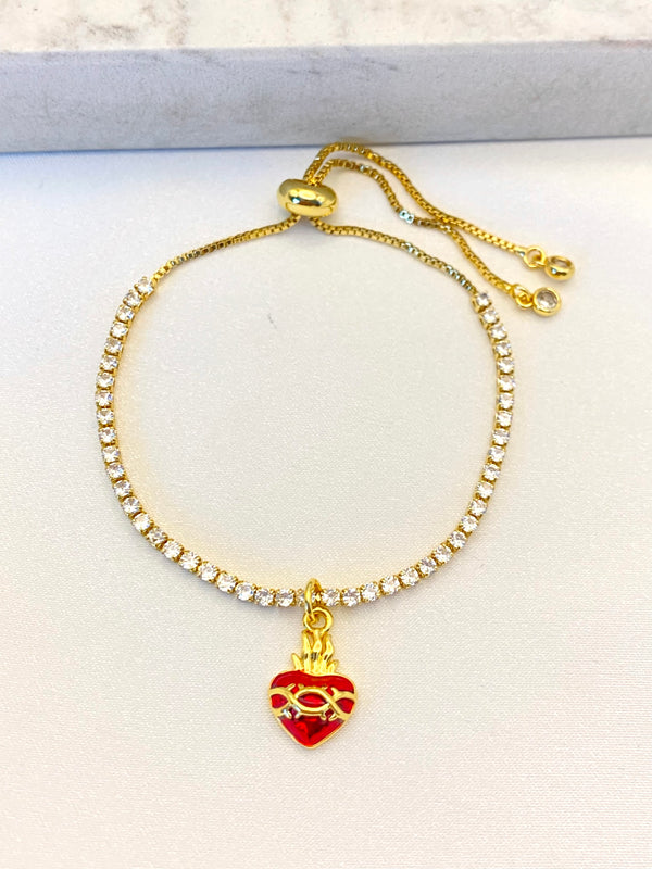 Pulsera Zirconias Dije