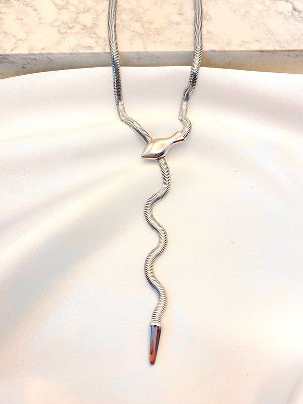 Collar Corbatin Snake Acero