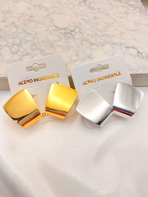 Arete Dobles Liso Acero