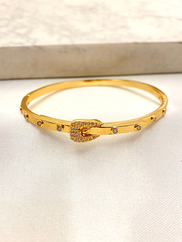 Pulsera Aro Cinturon Zirconias