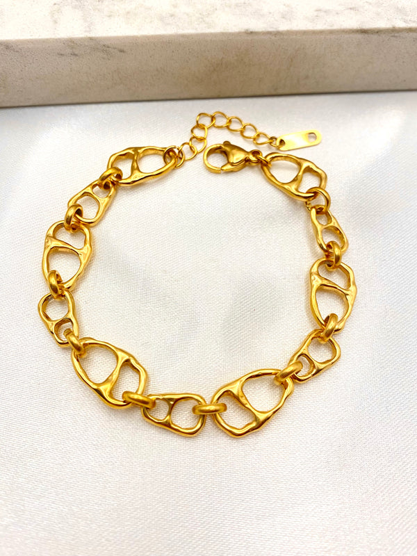 Pulsera Anilla Irregular Acero