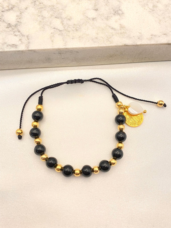 Pulsera Tejida San Benito Corazon