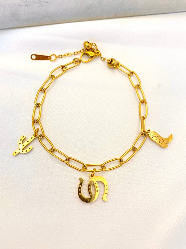 Pulsera Dijes Vaqueros Acero