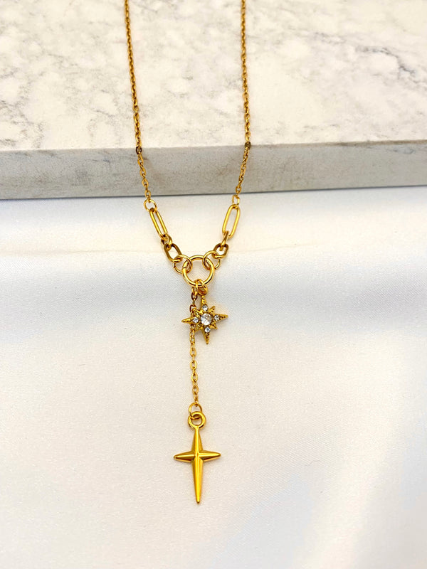 Collar Cruz Colgante Acero