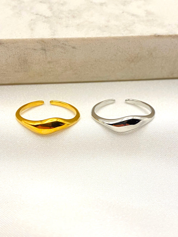 Anillo Semi Curvo Acero