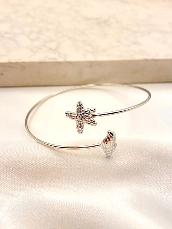 Pulsera Aro Marino Plateado Acero