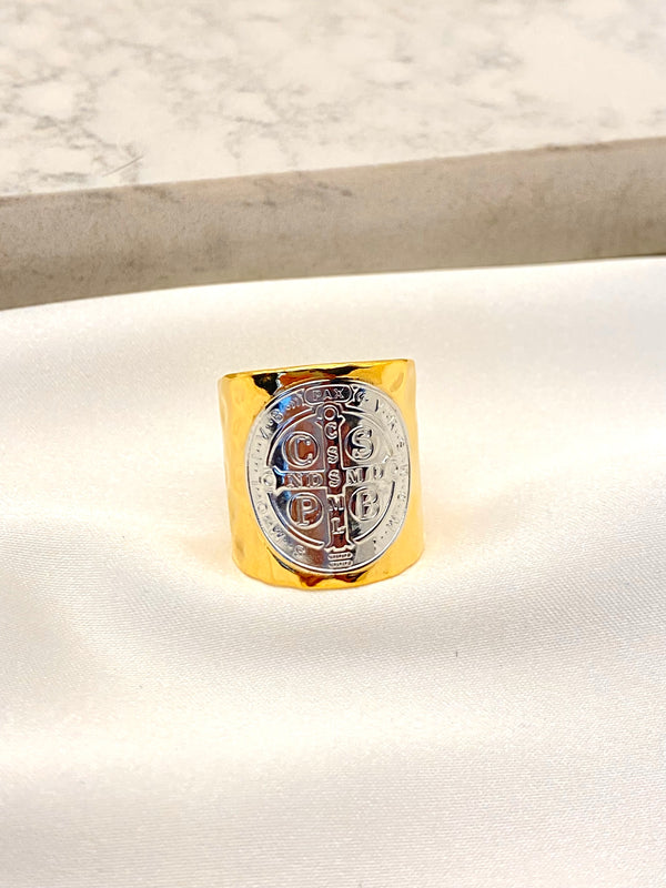 Anillo Ancho San Benito Acero