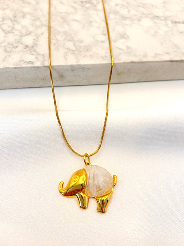 Collar Elefante Ivory Acero