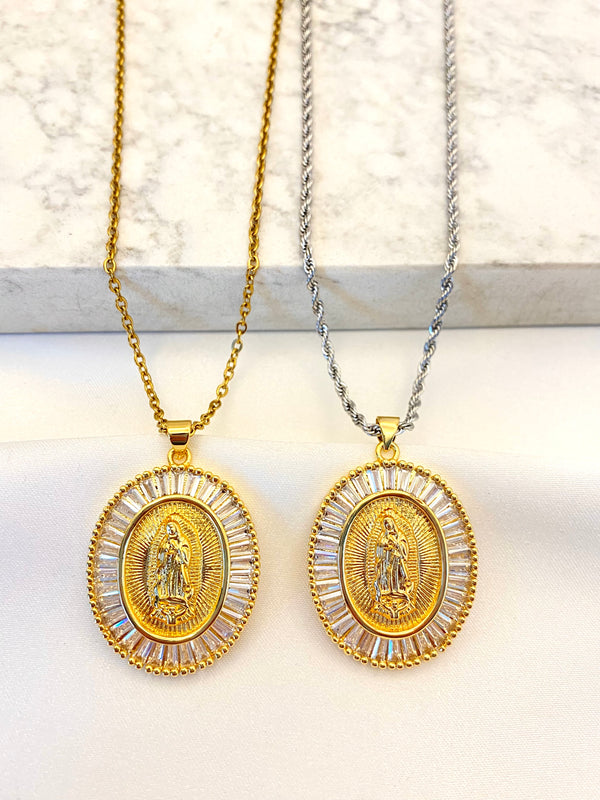 Collar Medalla Virgen Grande
