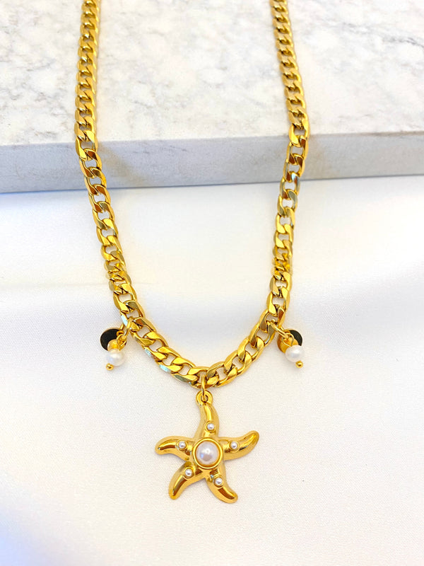 Collar Dije Estrella Acero