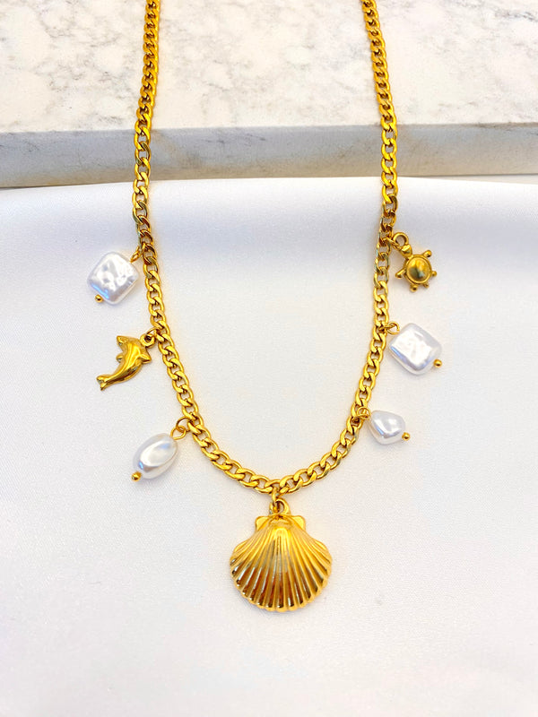 Collar Conchita Dijes Acero