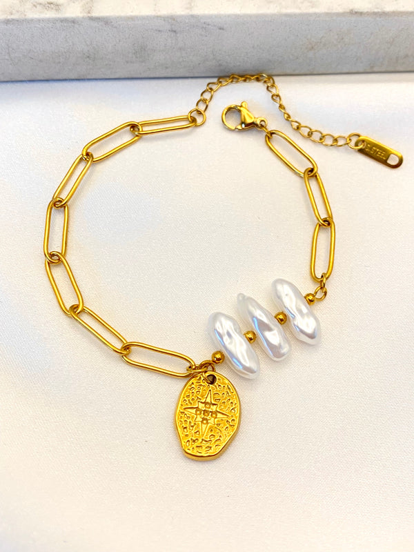 Pulsera Dije Estrella Acero