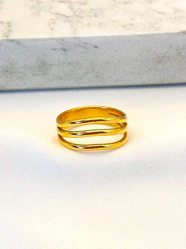 Anillo Triple Hoop Acero