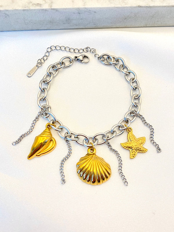 Pulsera Dijes Marinos Acero