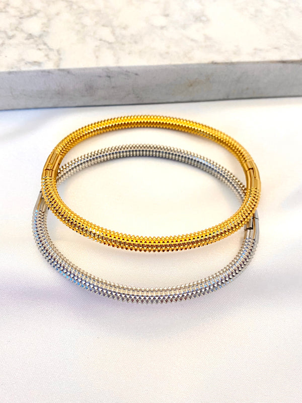 Pulsera Texturizada Acero