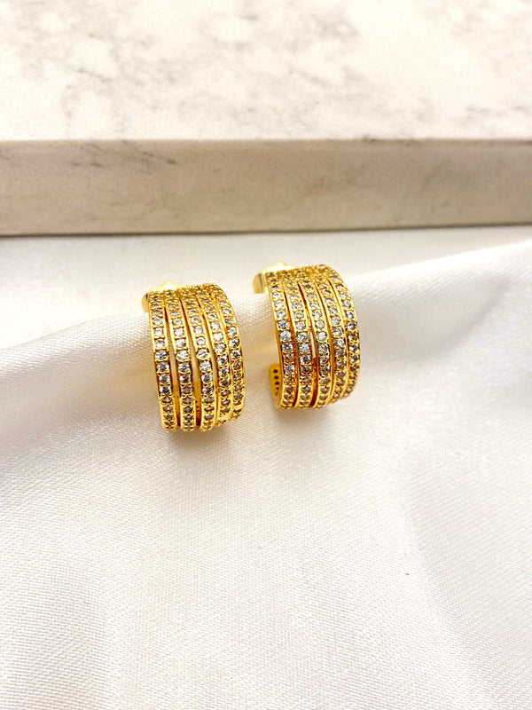 Arracada Lineas Zirconia