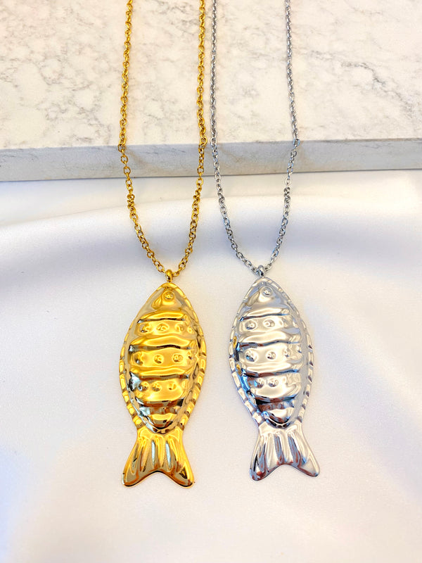 Collar Largo Maxi Fish Acero