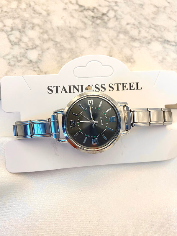 Pulsera Italiana Reloj Graphite Acero