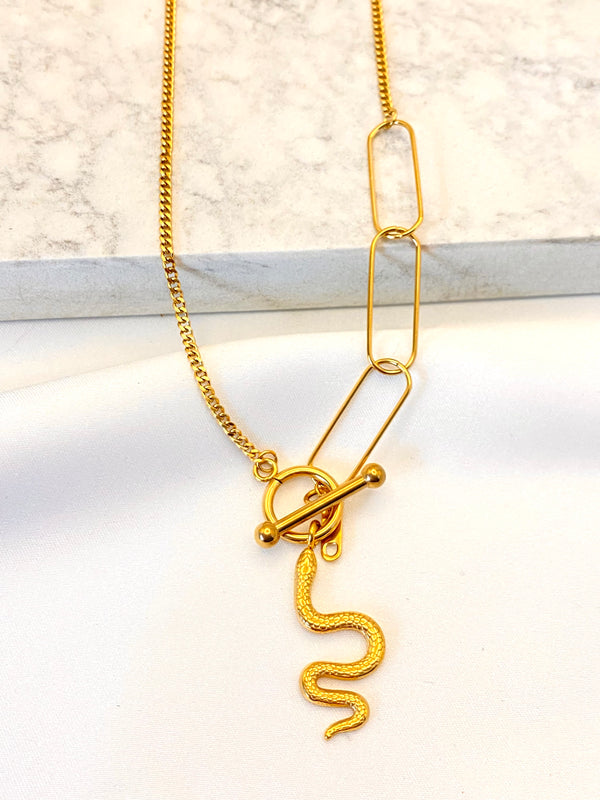 Collar Serpiente Broche T Acero