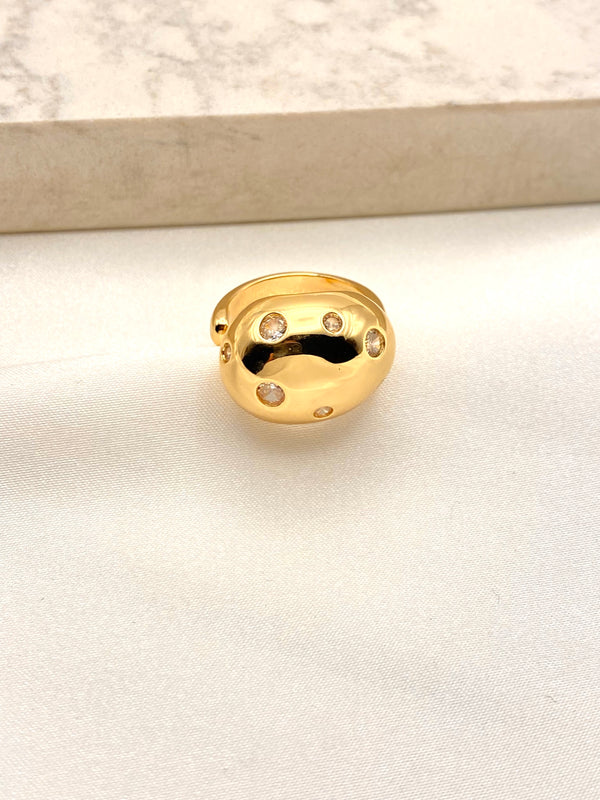 Anillo Esfera Cristales