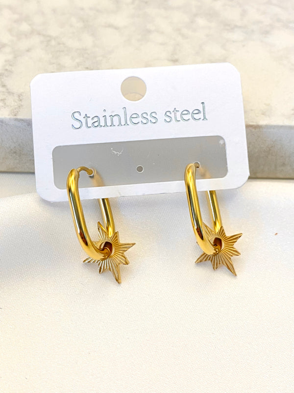 Arracada Francesa Estrella Acero