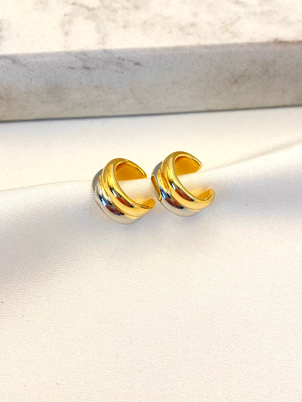 Set Earcuffs Doble Bicolor