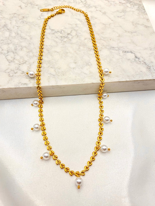 Collar Perlas Elegance Acero