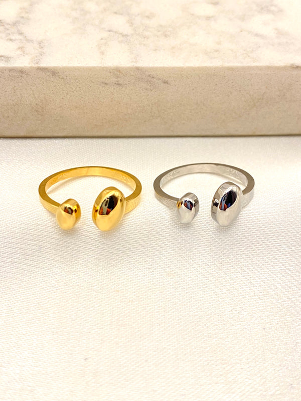 Anillo Dos Ovalos Acero
