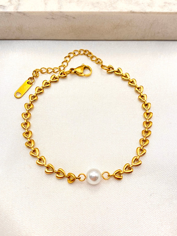 Pulsera Perla Elegance Acero