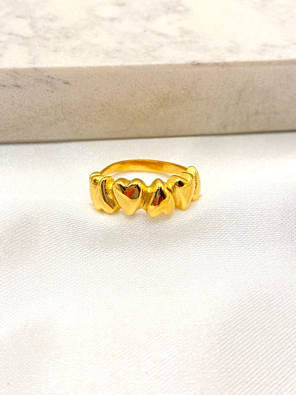 Anillo Corazones Encontrados Acero