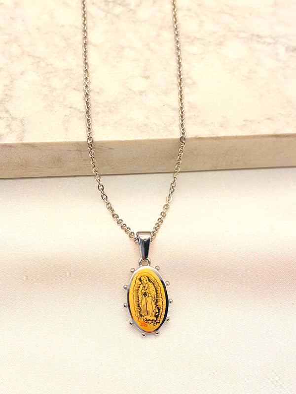 Collar Virgen Bicolor Acero