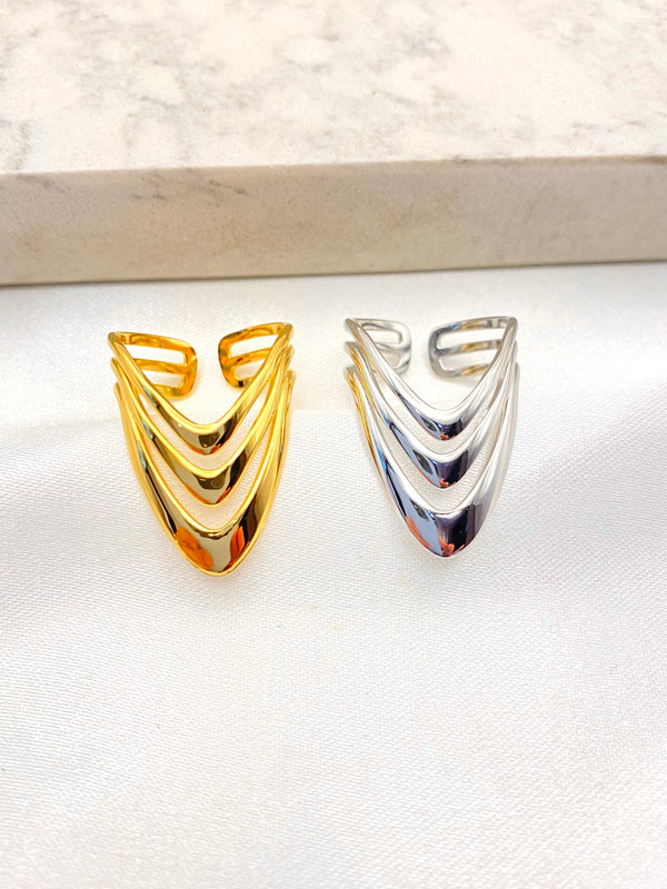 Anillo Triple Linea Acero