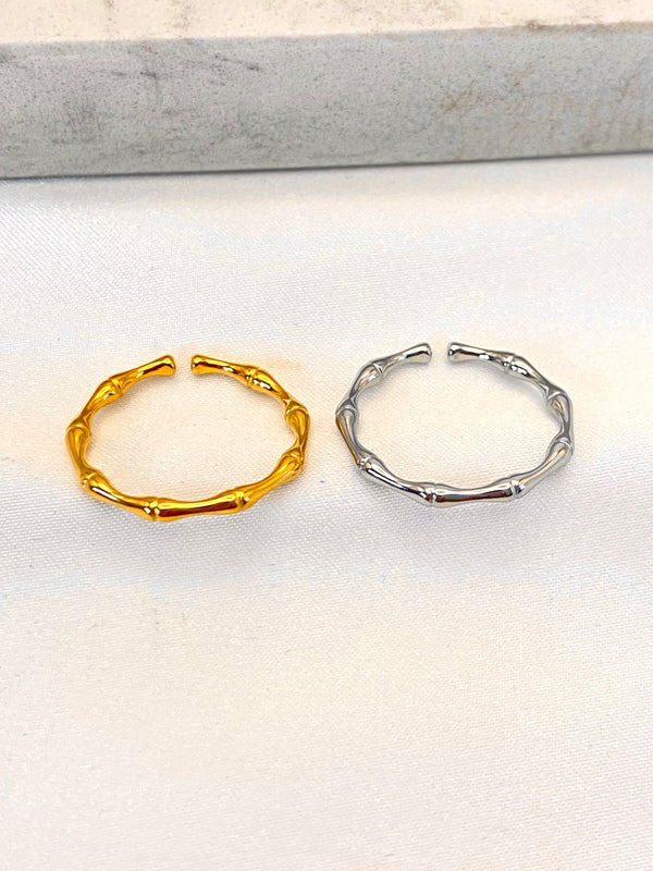 Anillo Bambu Acero