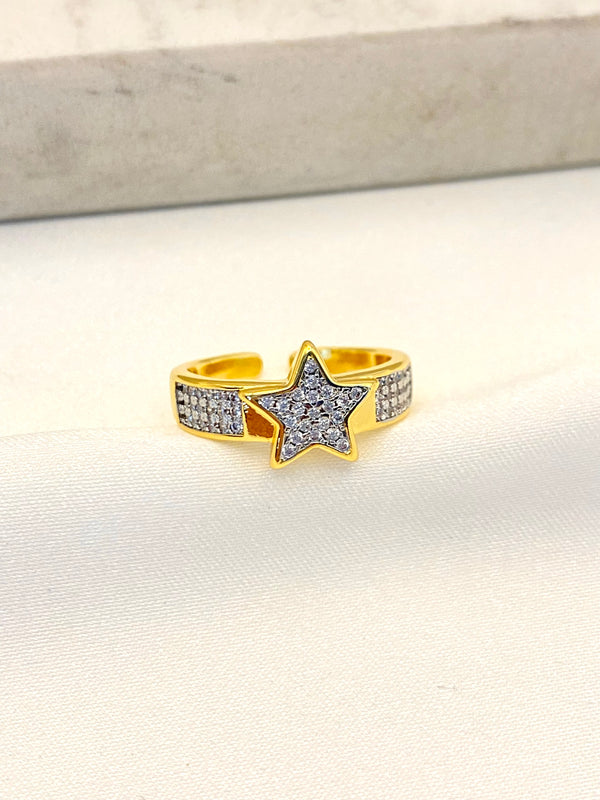 Anillo Estrella Micro Zirconias