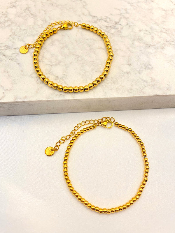 Pulsera Balines Dorada Acero