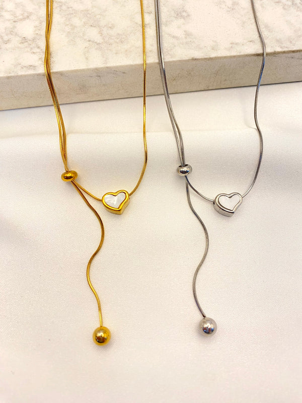 Collar Corazon Balin Acero