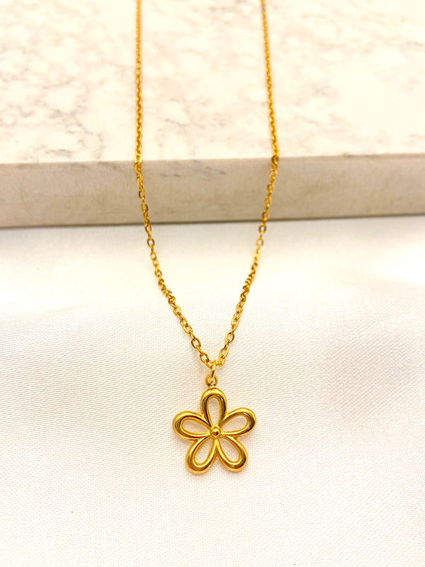 Collar Flor Jazmin Acero