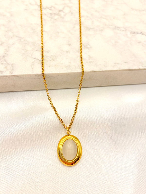 Collar Oval Ivory Acero