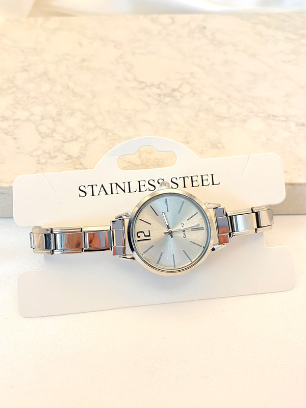 Pulsera Italiana Reloj Round Acero