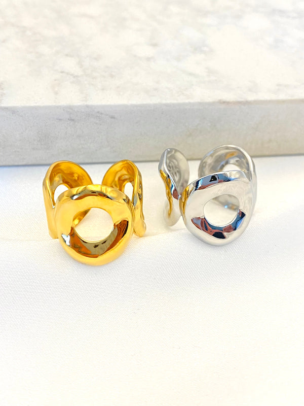 Anillo Circulos Huecos Acero