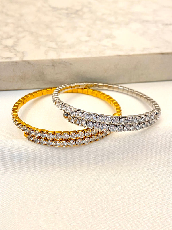 Pulsera Zirconias Seguidas Acero